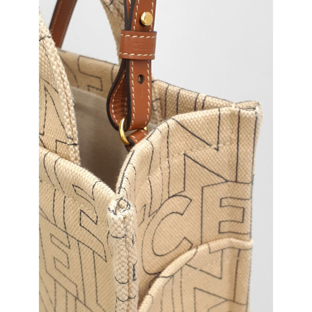 Celine Triomphe Logo Cabas Thais Bag - Picture 7 of 9